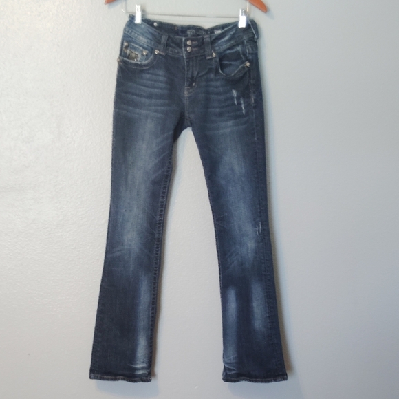 Miss Me Denim Distressed Sequined jeans Size 30 - Picture 1 of 16